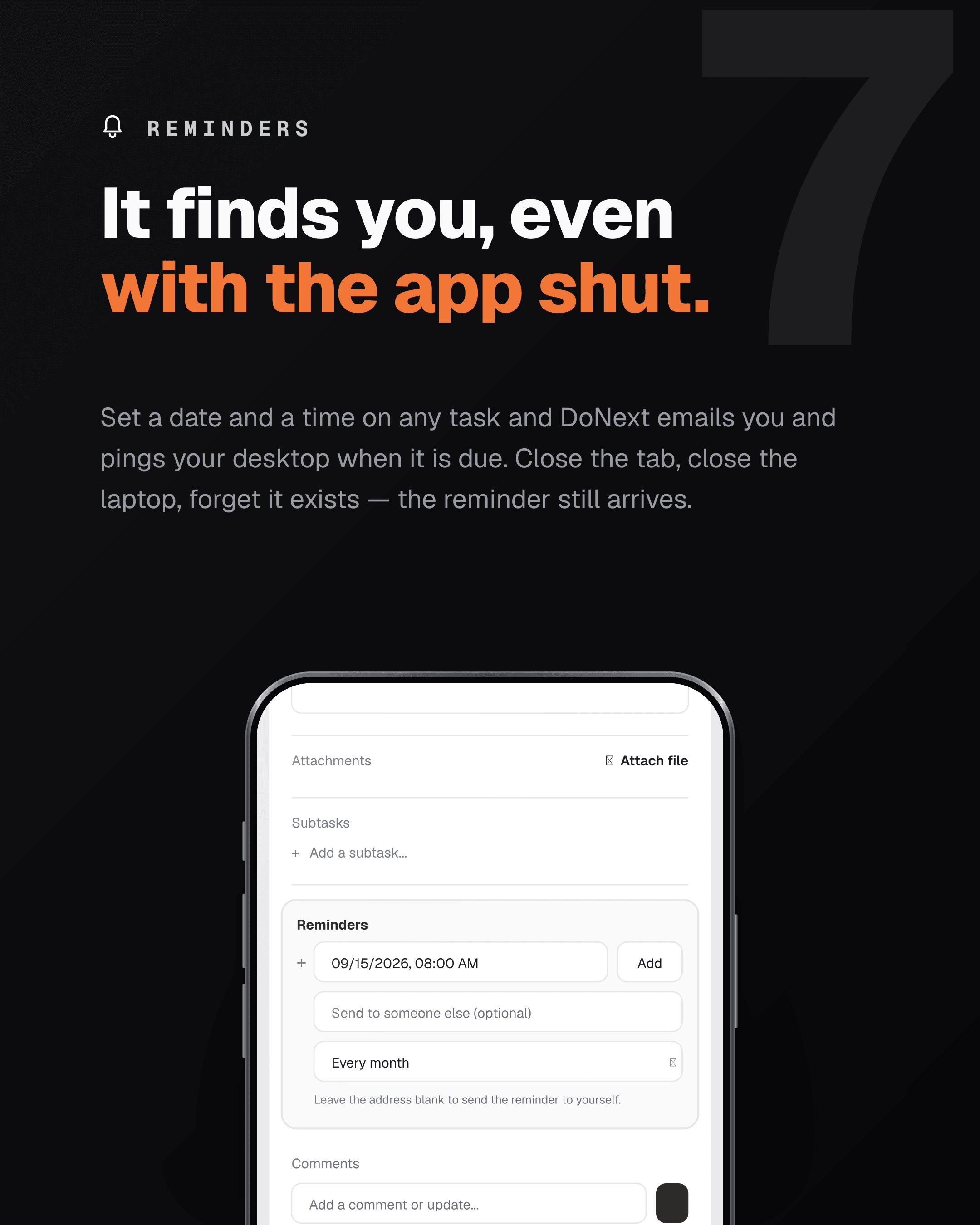 It finds you, even with the app shut